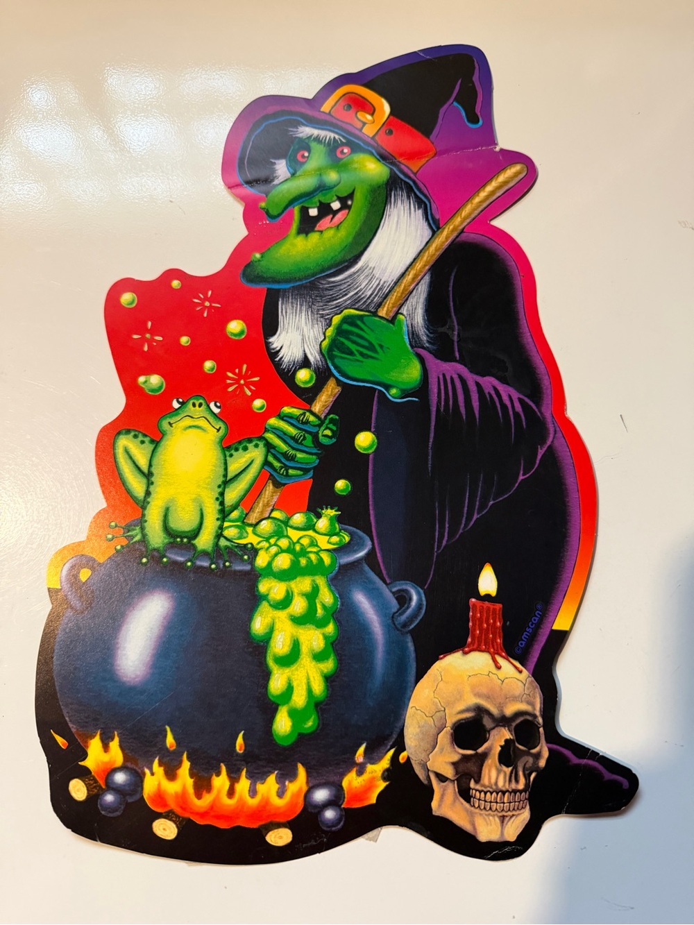 Vintage Witch with Cauldron Die Cut